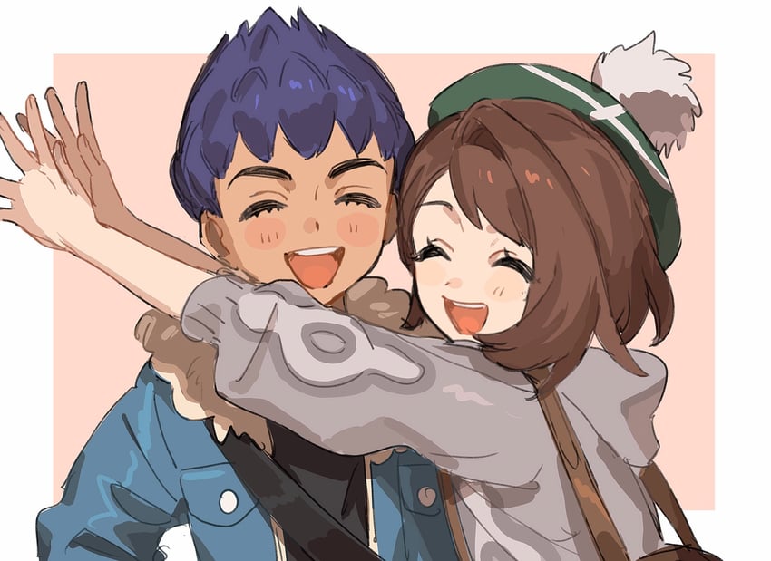 gloria and hop (pokemon and 1 more) drawn by fua1heyvot4ifsr