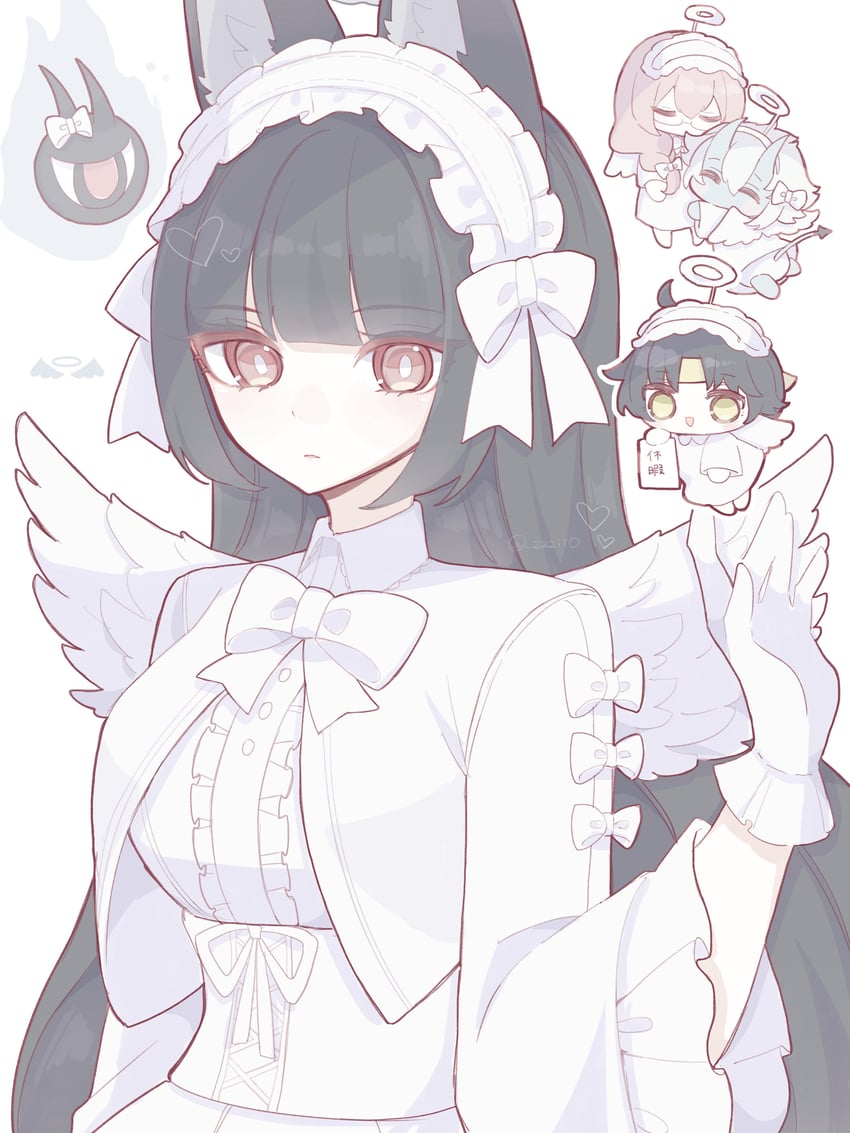 hoshimi miyabi, tsukishiro yanagi, soukaku, asaba harumasa, and tailless (zenless zone zero) drawn by zzzii0
