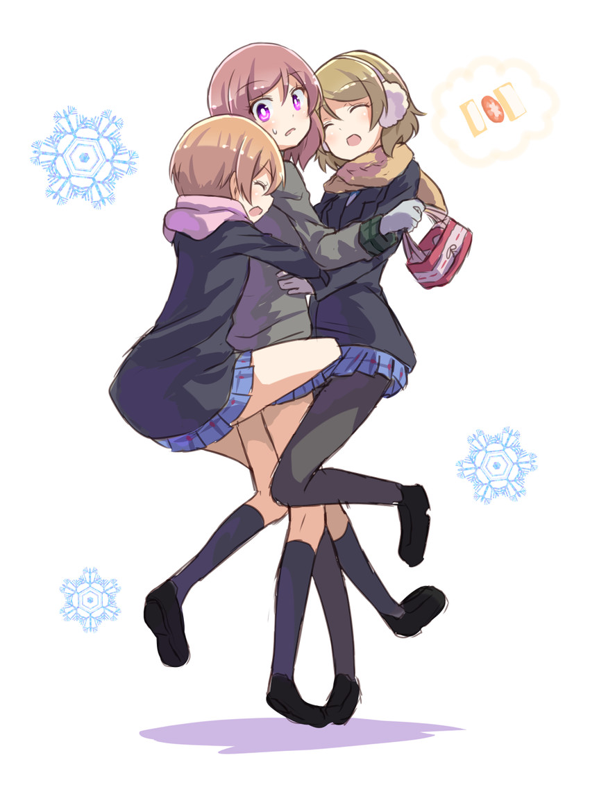 nishikino maki, hoshizora rin, and koizumi hanayo (love live! and 1 more) drawn by shipii_(jigglypuff)