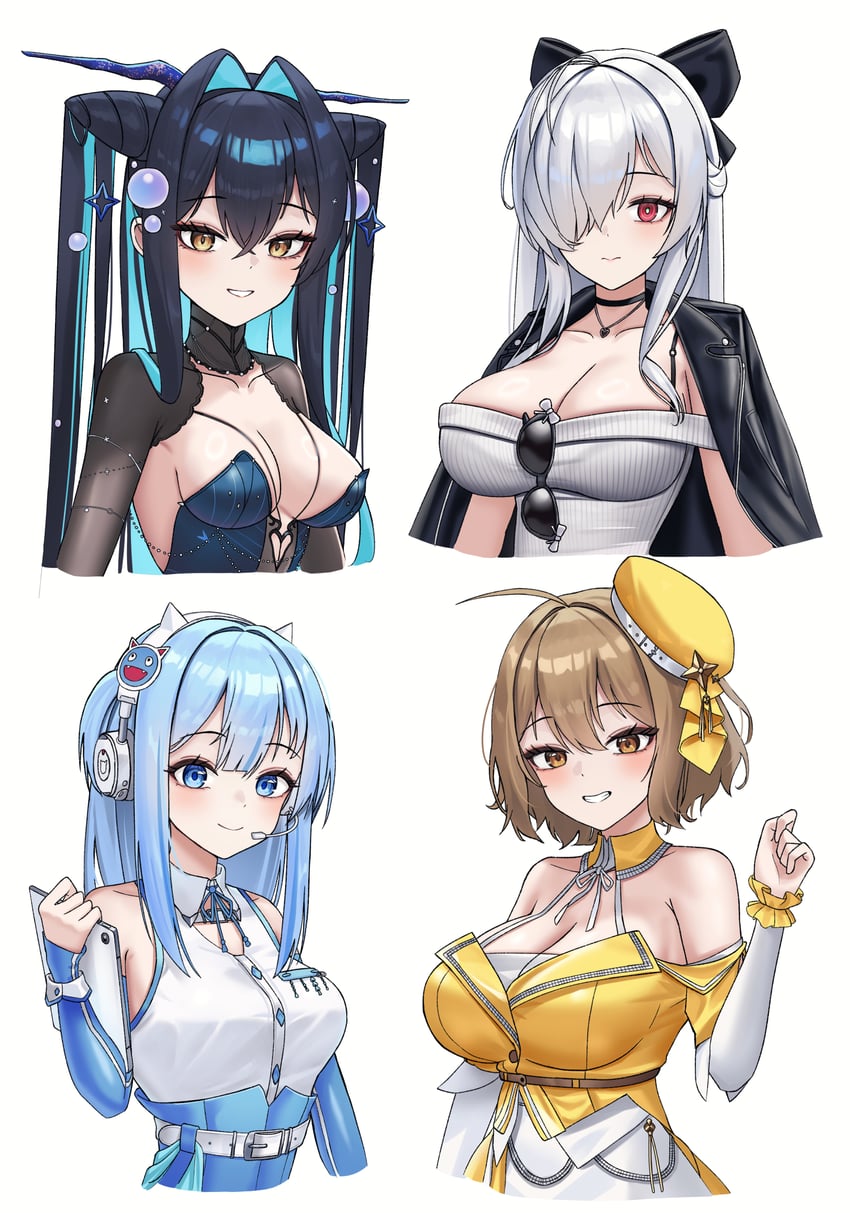 anis, shifty, cinderella, and little mermaid (goddess of victory: nikke) drawn by subob_(subobdesu)