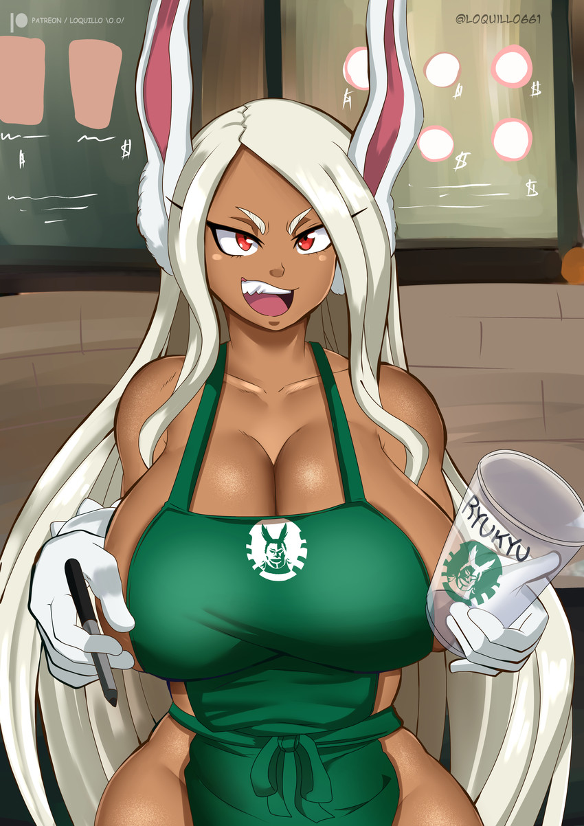 mirko (boku no hero academia and 1 more) drawn by loquillo