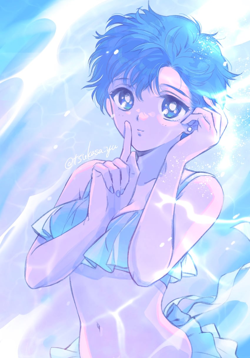 mizuno ami (bishoujo senshi sailor moon) drawn by karasa_(tsukasa_yu)