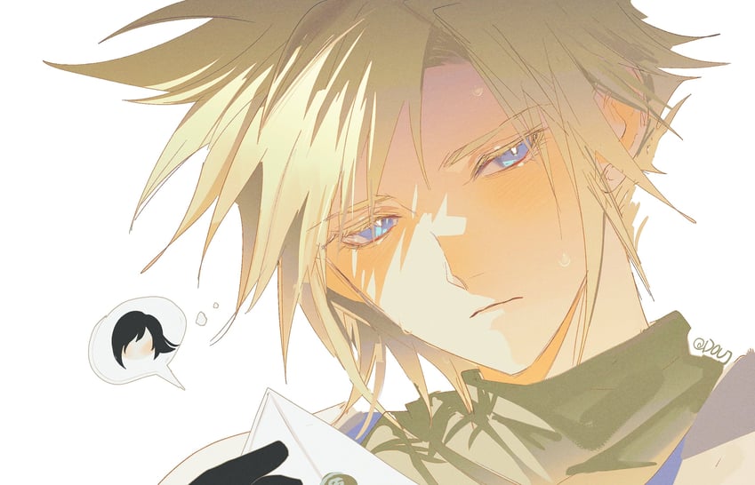 tifa lockhart and cloud strife (final fantasy and 4 more) drawn by duoj_ji