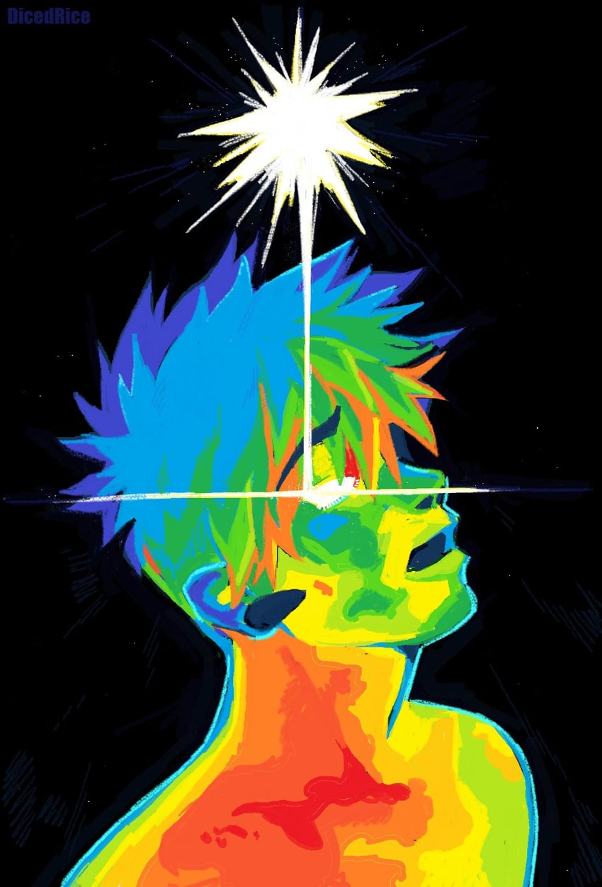 bakugou katsuki (boku no hero academia) drawn by diced_rice