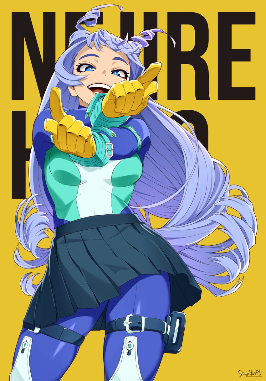 hado nejire (boku no hero academia) drawn by horikoshi_kouhei and stayaliveplz