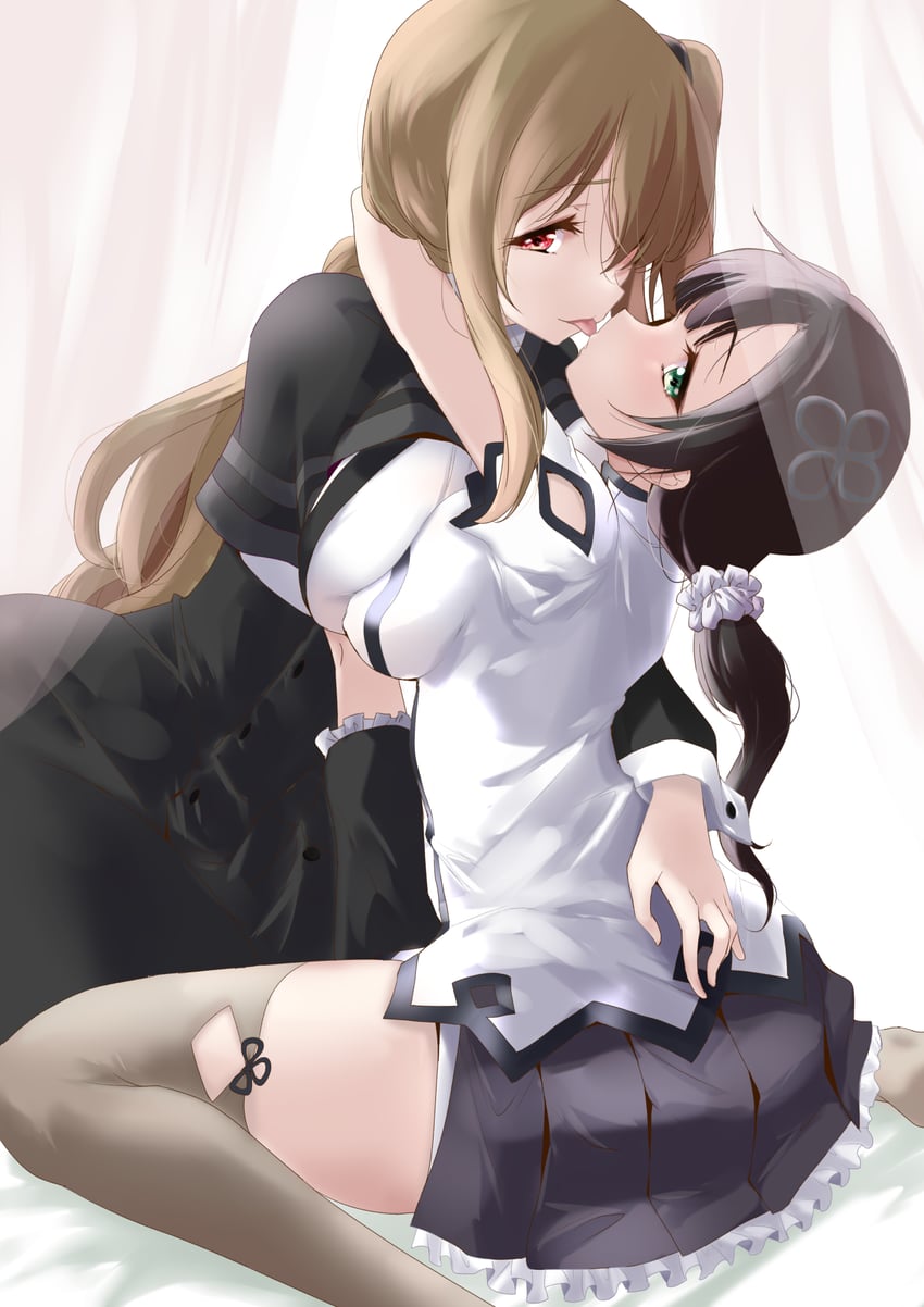 kuo shenlin and wang yujia (assault lily) drawn by urutsu_sahari