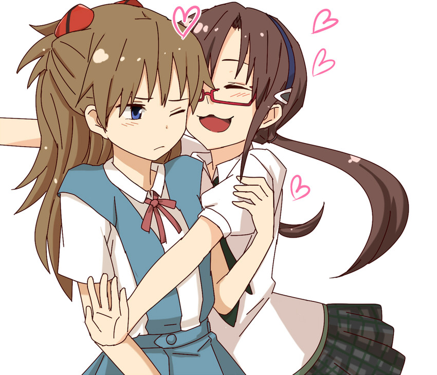 souryuu asuka langley and makinami mari illustrious (neon genesis evangelion and 2 more) drawn by shimatsun_(moroheiyanasu)