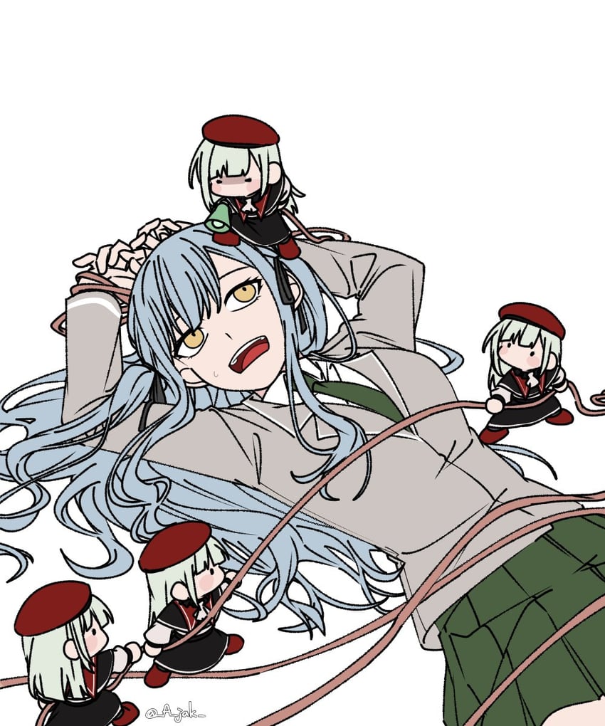 togawa sakiko, wakaba mutsumi, and mortis (bang dream! and 2 more) drawn by a_jak