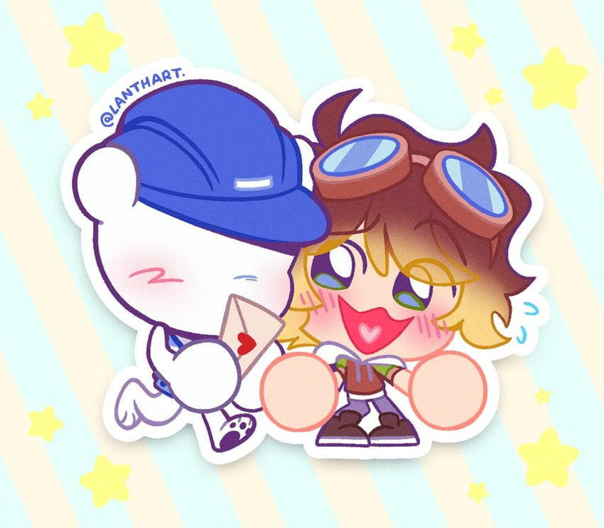 tubbo and fred (minecraft youtube and 1 more) drawn by lanthart