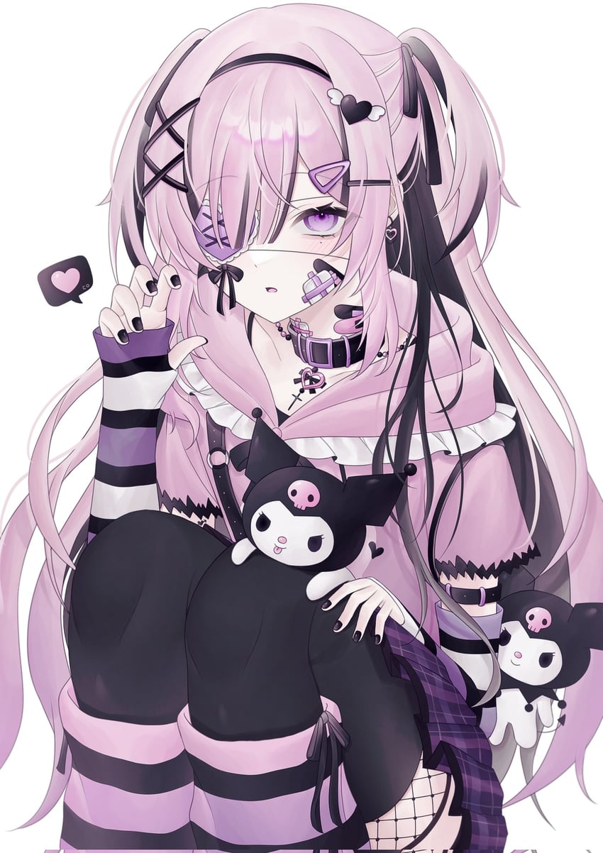 kuromi (sanrio and 1 more) drawn by touyu_1210
