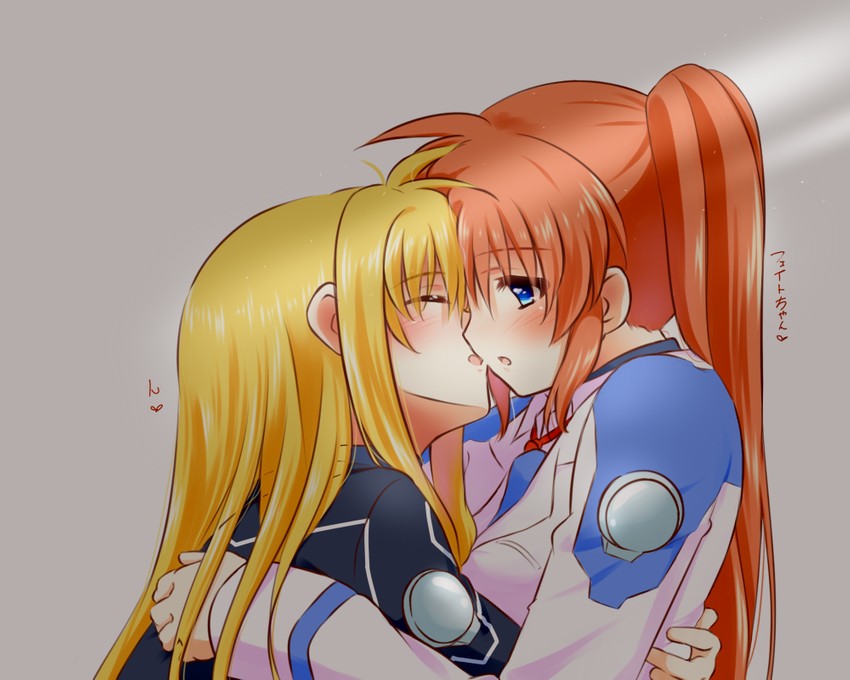 fate testarossa and takamachi nanoha (lyrical nanoha and 2 more) drawn by kerorokjy