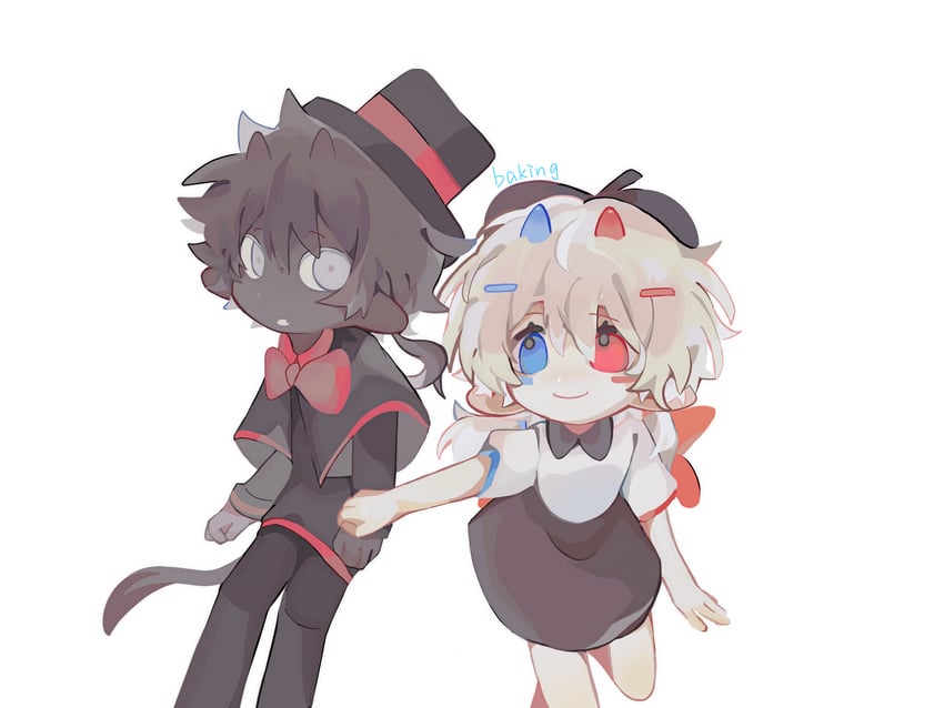 dapper and pomme (minecraft youtube and 1 more) drawn by bing055695