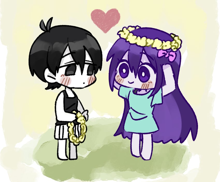 omori and aubrey (omori) drawn by andou_(sino_spkt)