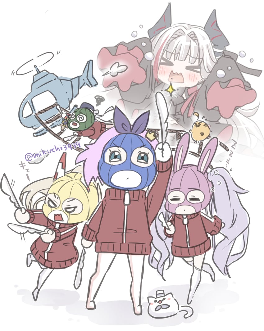 manjuu, ayanami, laffey, javelin, z23, and 1 more (azur lane and 1 more) drawn by mikuchi3939