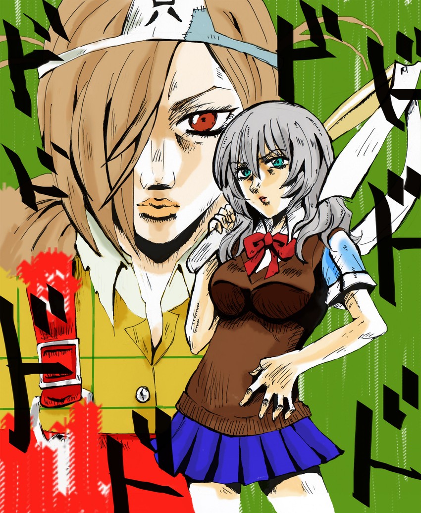 momiji and sakura ichiko (jojo no kimyou na bouken and 1 more) drawn by akino_nigura