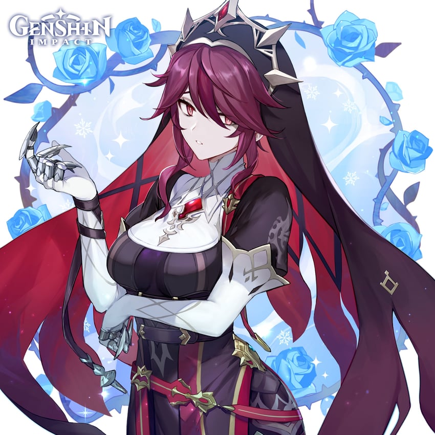 rosaria (genshin impact) drawn by hou_(ppo)