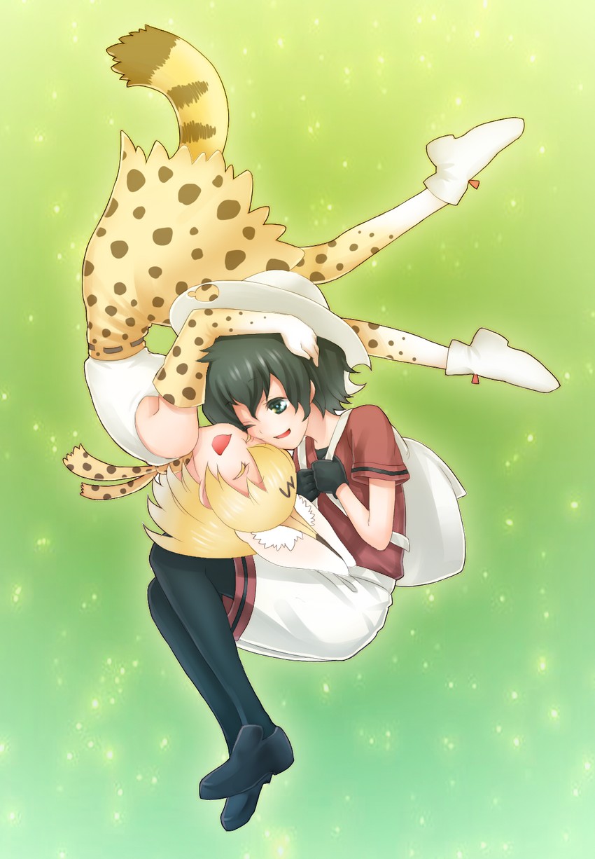 serval and kaban (kemono friends) drawn by inukoro_(spa)