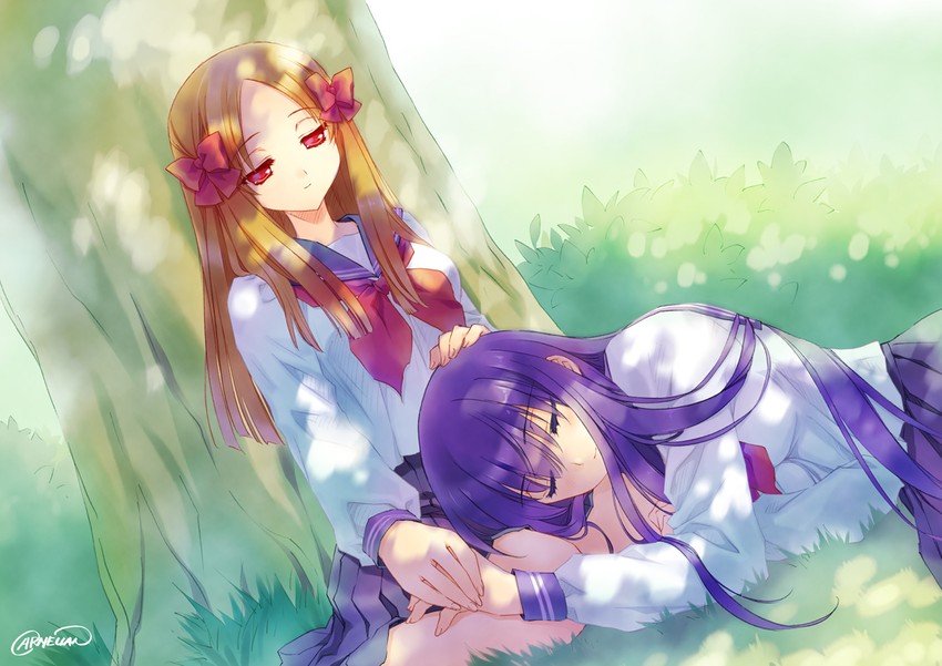 azuma hazuki and azuma hatsumi (yami to boushi to hon no tabibito) drawn by carnelian