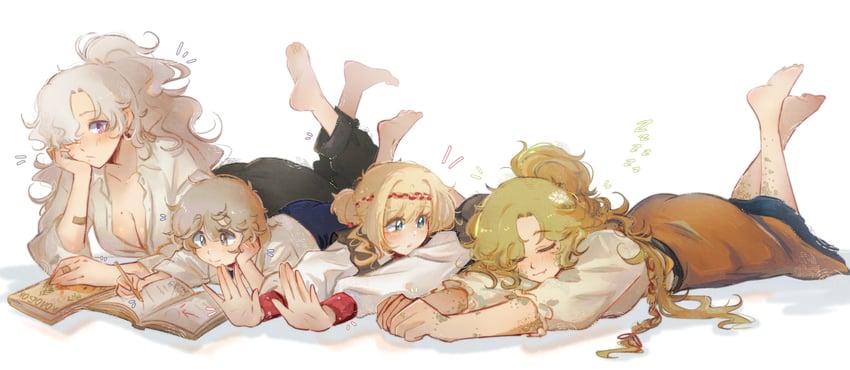 windsong, vila, kiperina, and avgust (reverse:1999) drawn by calamity_brezze