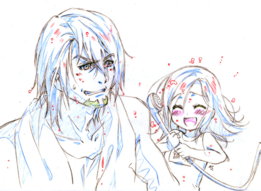 kaburagi t. kotetsu and kaburagi kaede (tiger & bunny) drawn by nishida_asako