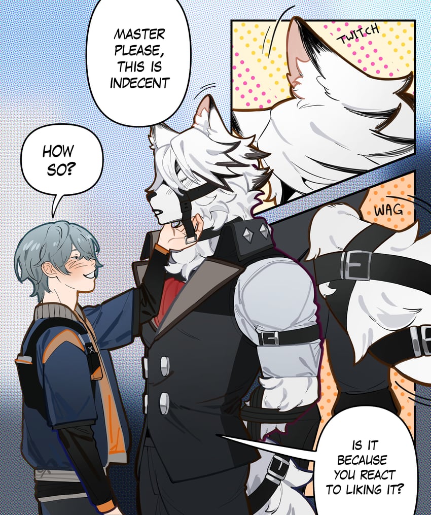 wise and von lycaon (zenless zone zero) drawn by moji00x00x