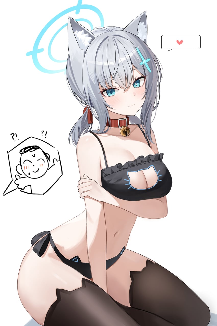 sensei, doodle sensei, and shiroko (blue archive) drawn by nannung