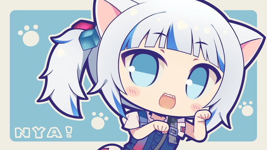 gawr gura (hololive and 1 more) drawn by hoshikuzu_no_yoru