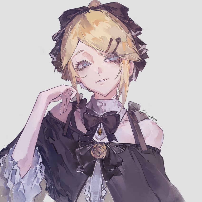 kagamine rin and riliane lucifen d'autriche (vocaloid and 3 more) drawn by alariess