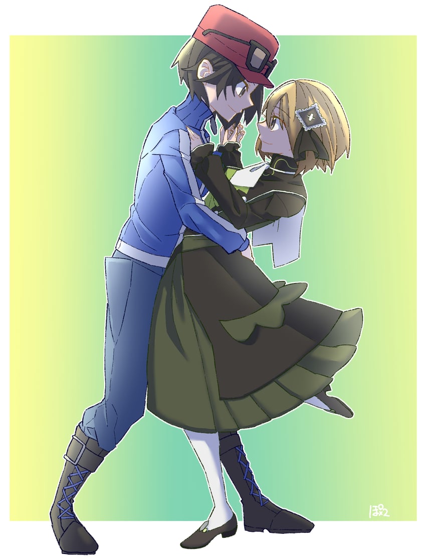 serena and calem (pokemon and 2 more) drawn by po_posan