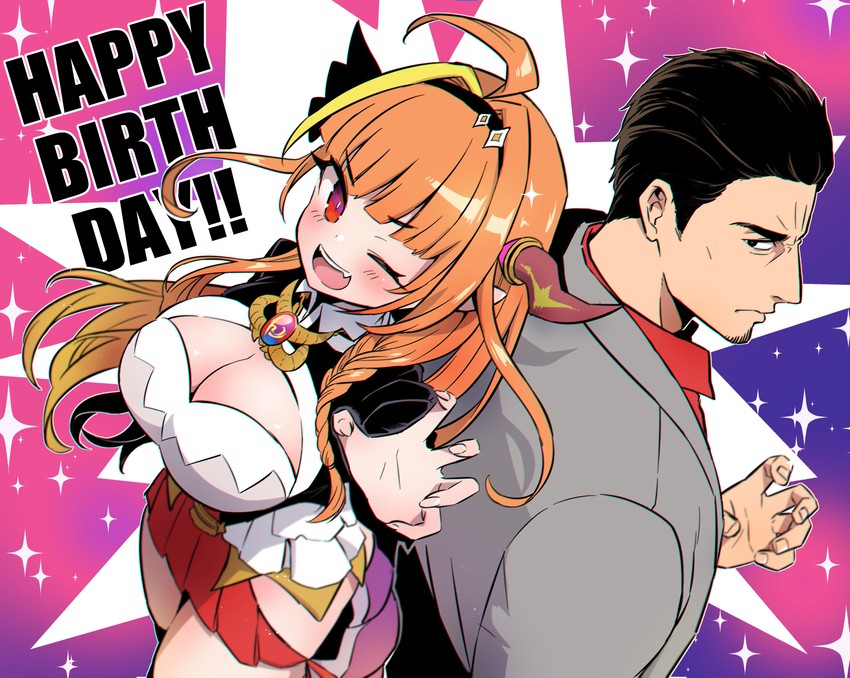 kiryu coco and kiryu kazuma (hololive and 1 more) drawn by tsumumi_(kandume103)