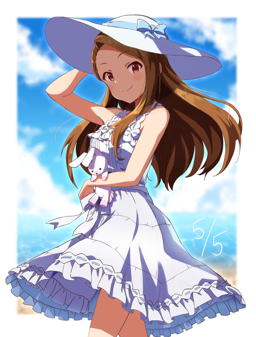 minase iori and usa-chan (idolmaster and 2 more) drawn by gen_(renoir1124)