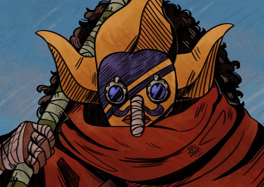 usopp and sogeking (one piece) drawn by brudrak