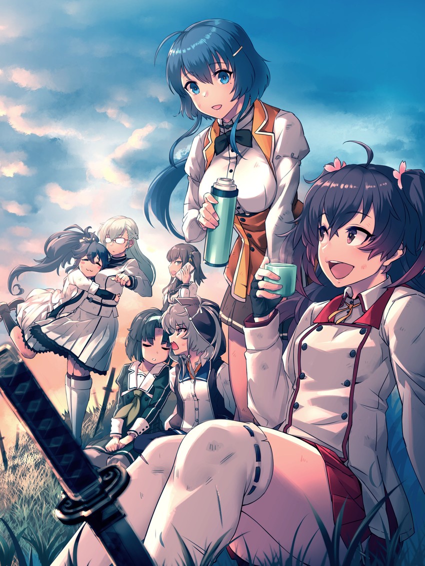 asakura mihono, setouchi chie, shichinosato kofuki, musumi kiyoka, yamashiro yui, and 2 more (toji no miko) drawn by mikel_(4hands)