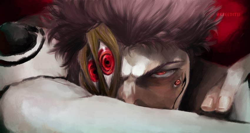 ryoumen sukuna (jujutsu kaisen and 1 more) drawn by rebsarts