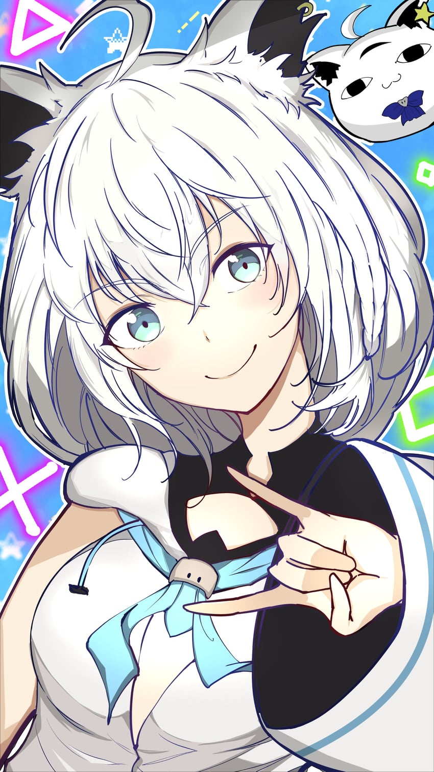 shirakami fubuki and miteiru (hololive) drawn by hizaki_gamma_(artist)
