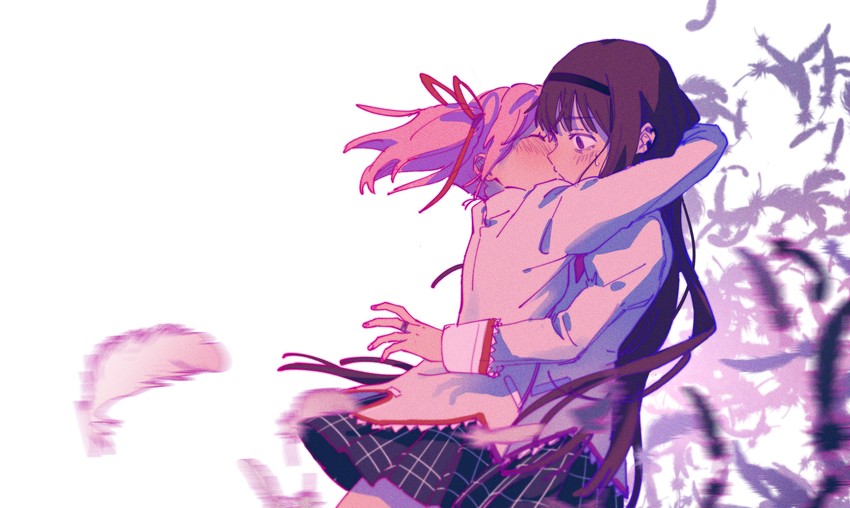 akemi homura and kaname madoka (mahou shoujo madoka magica) drawn by hei_yan-m82a1