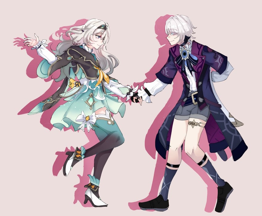 firefly and elio (honkai and 1 more) drawn by akashicelegy