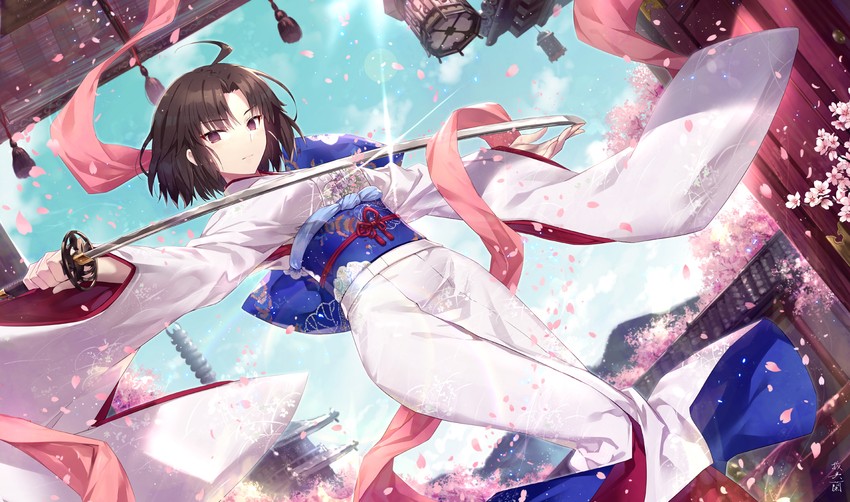ryougi shiki and void shiki (kara no kyoukai) drawn by gabiran