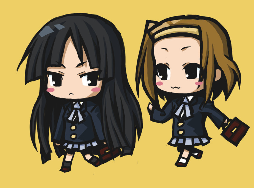 akiyama mio and tainaka ritsu (k-on!) drawn by si_yu