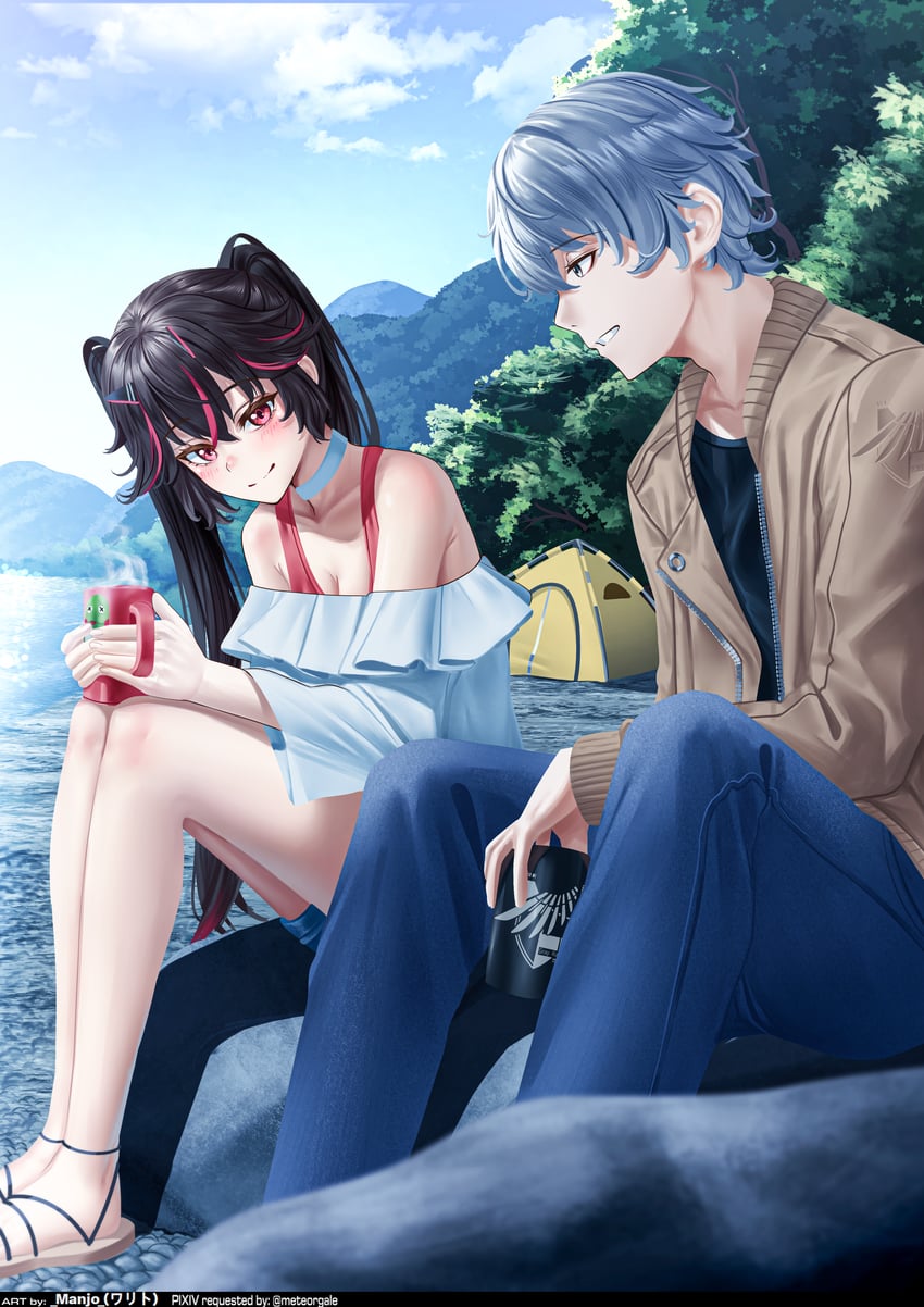lucia, lucia: plume, and commandant (punishing: gray raven) drawn by manjo_(warito)