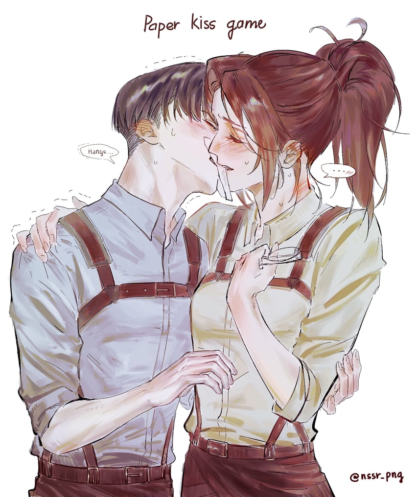 levi and hange zoe (shingeki no kyojin) drawn by nssr_png
