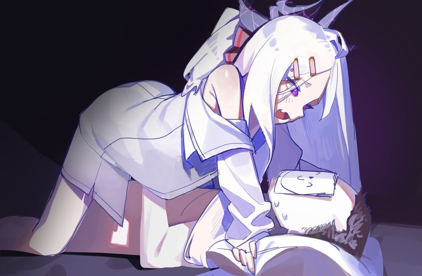 sensei, doodle sensei, and hina (blue archive) drawn by holypotato0