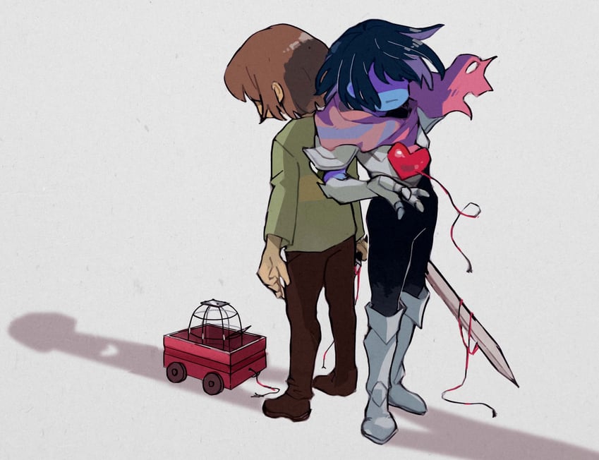 kris and soul (deltarune) drawn by corogarucoromo