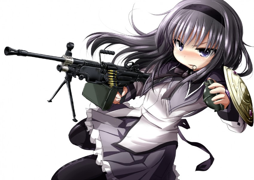 Anime girl with shotgun