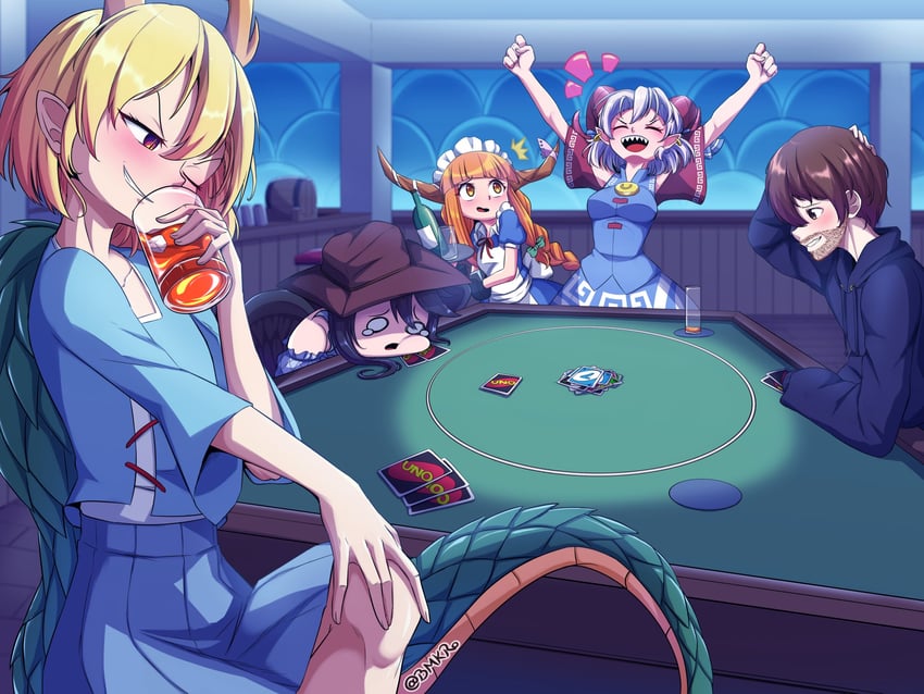 ibuki suika, kicchou yachie, kurokoma saki, and toutetsu yuuma (original and 1 more) drawn by bmkro