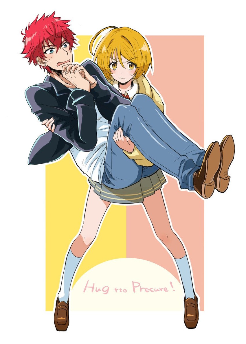 kagayaki homare and harryham harry (precure and 1 more) drawn by himukai_yuusuke