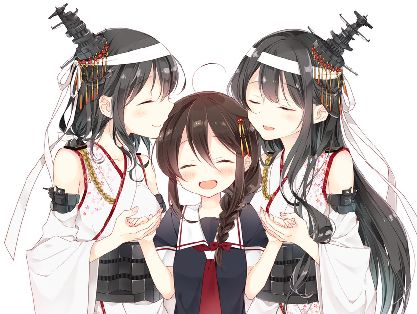shigure, shigure kai ni, yamashiro, fusou, yamashiro kai ni, and 1 more (kantai collection) drawn by naoto_(tulip)