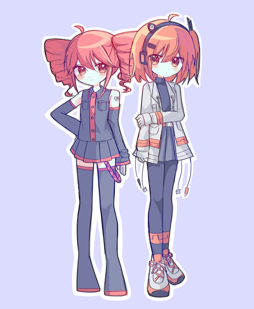kasane teto and adachi rei (utau and 1 more) drawn by mo_(maretufa)