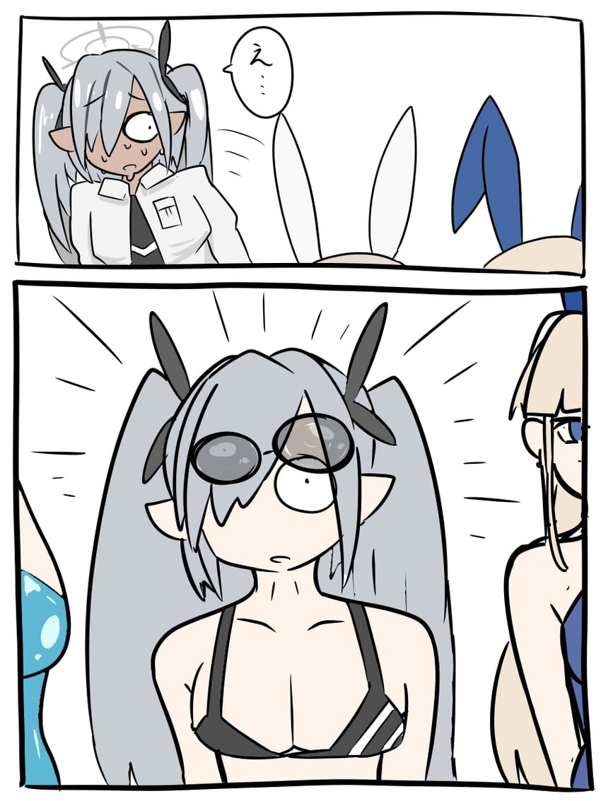 asuna, toki, karin, and iori (blue archive) drawn by nakineiriko_(dafdafson)