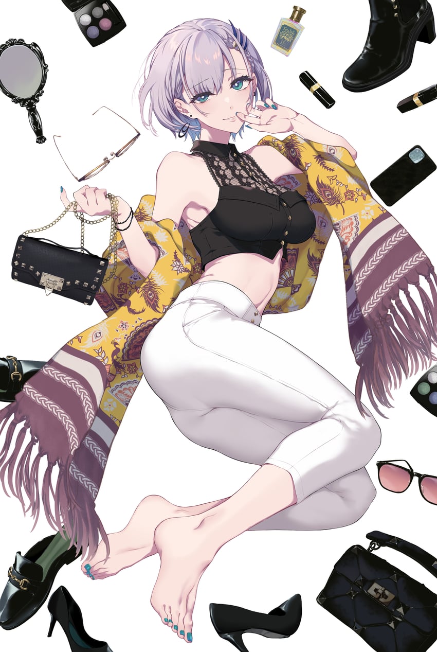 pavolia reine (hololive and 1 more) drawn by pochi_(pochi-goya)